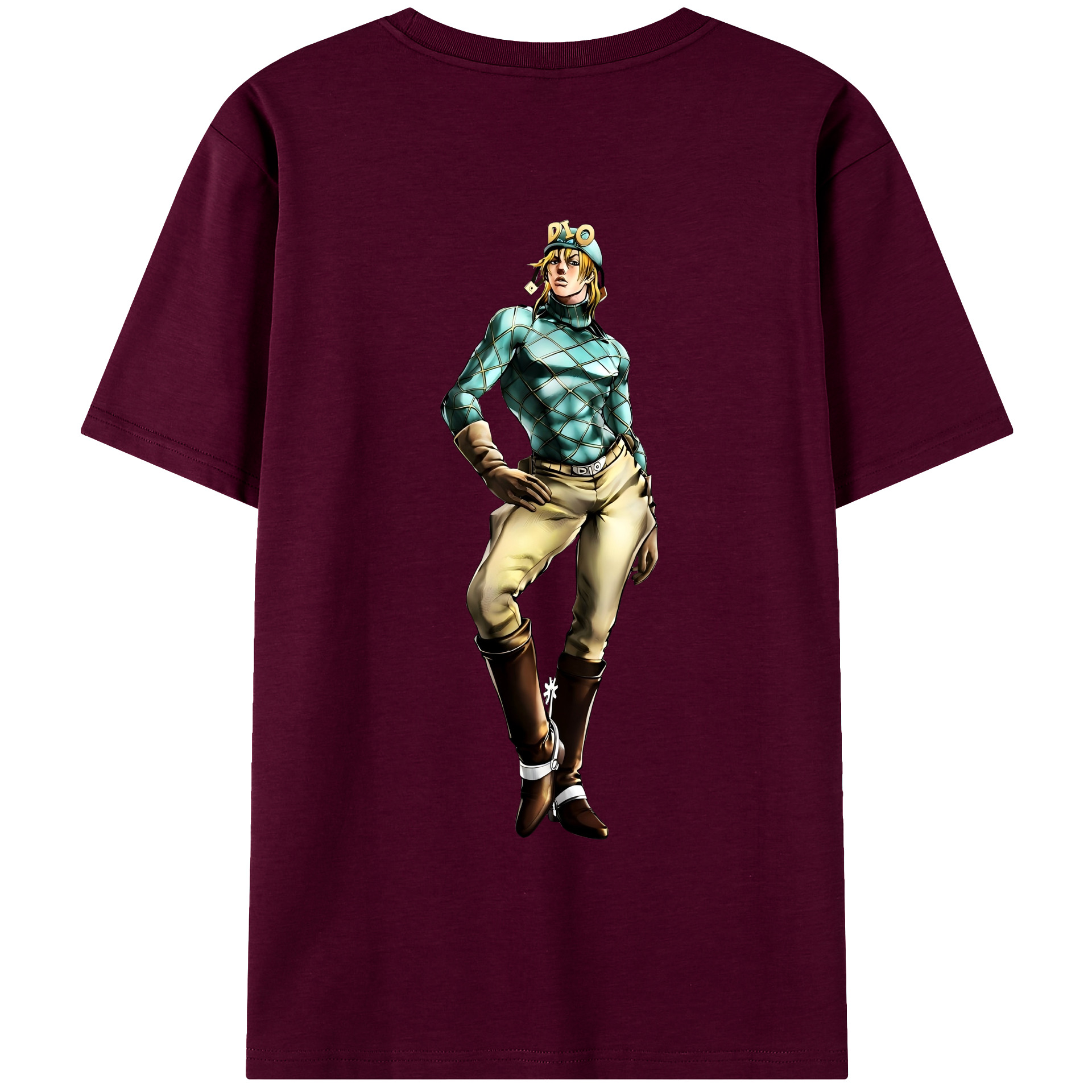 （画像用） ジョジョの奇妙な冒険 ディオ?ブランドー JoJo's Bizarre Adventure Dio Brando レディース半袖Tシャツ(バックプリント)